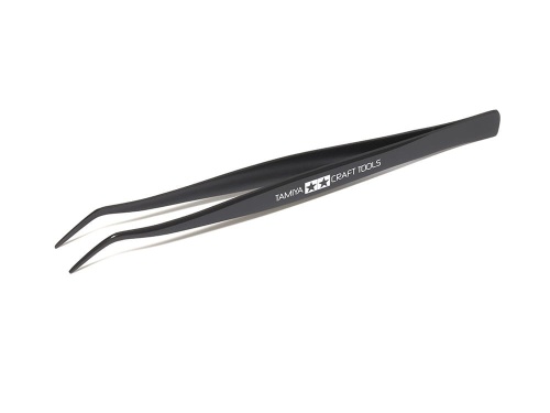 Angled Tweezers Steel Tweezers Tamiya 74003