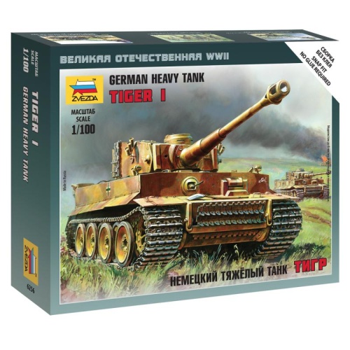 German Heavy Tank Tiger I 1:100 Zvezda 6256