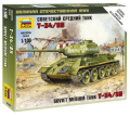 Zdjęcie dodatkowe produktu T-34/85 Soviet medium tank 1:100 Zvezda 6160