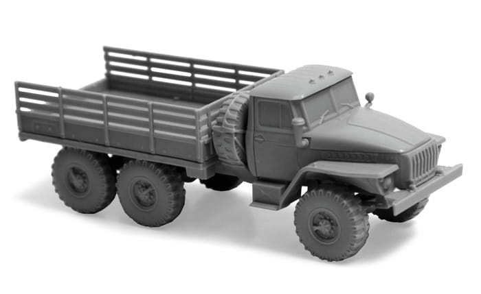 Zdjęcie dodatkowe produktu Ural Soviet army truck 1:100 Zvezda 7417