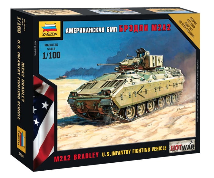 Zdjęcie główne produktu M2A2 Bradley U.S. Infantry Fighting Vehicle 1:100 Zvezda 7406