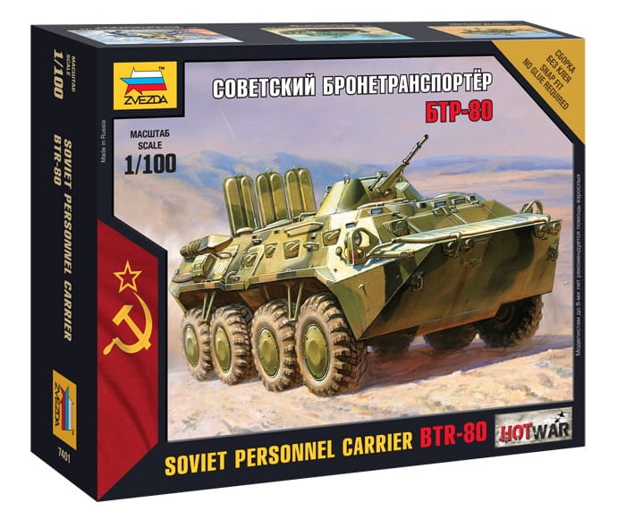 Zdjęcie główne produktu BTR-80 Soviet Personnel Carrier 1:100 Zvezda 7401
