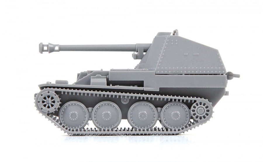 Zdjęcie dodatkowe produktu Marder III German self-propelled anti-tank-gun 1:100 Zvezda 6282