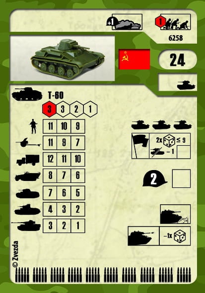 Zdjęcie dodatkowe produktu T-60 Soviet Light Tank 1:100 Zvezda 6258