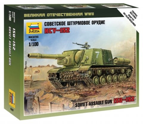 Zdjęcie główne produktu ISU-152 Soviet assault gun 1:100 Zvezda 6207