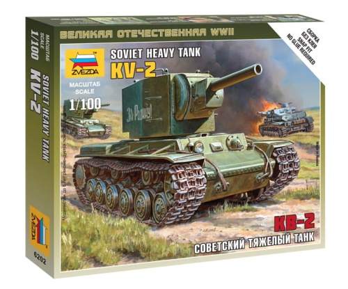 KV-2 Soviet tank 1:100 Zvezda 6202