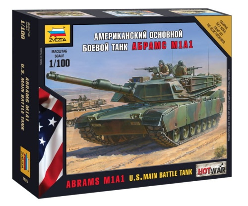 Abrams A1M1 US Tank 1:100 Zvezda 7405