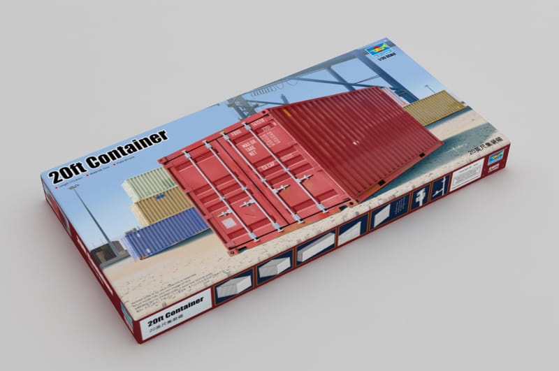 Zdjęcie główne produktu Kontener 20 stóp (20ft container) 1:35 Trumpeter 01029