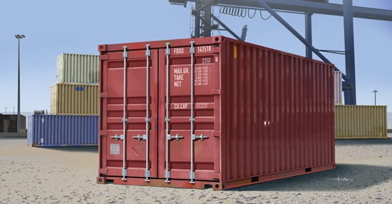 Zdjęcie dodatkowe produktu Kontener 20 stóp (20ft container) 1:35 Trumpeter 01029