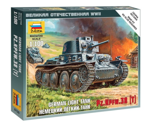 PzKpfw 38(t) 1:100 Zvezda 6130