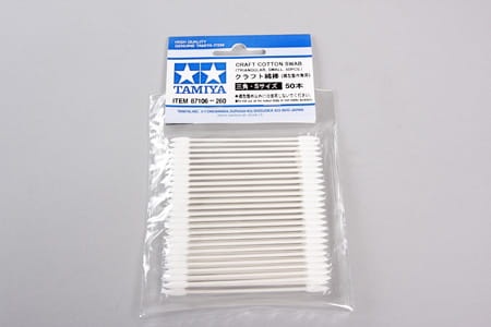 Zdjęcie dodatkowe produktu Waciki bawełniane trójkątne małe (50szt.) Tamiya 87106 Craft Cotton Swab