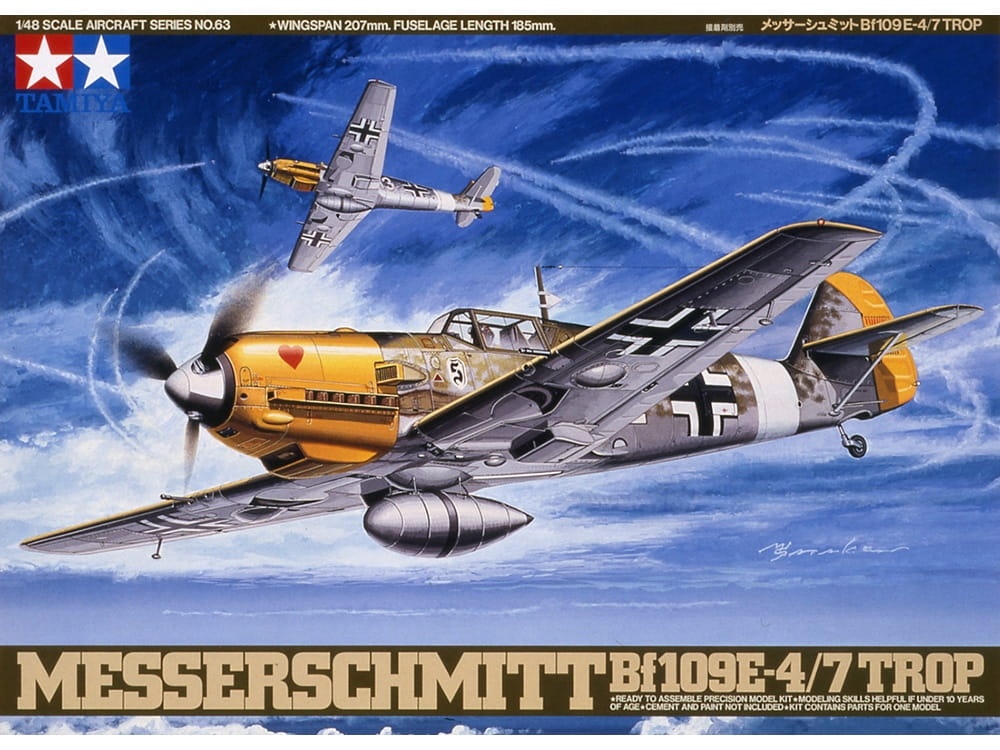 Zdjęcie główne produktu Messerschmitt Bf 109 E-4/7 Trop 1:48 Tamiya 61063