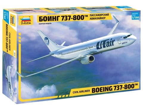 Boeing 737-800 civil aircraft 1:144 Zvezda 7019