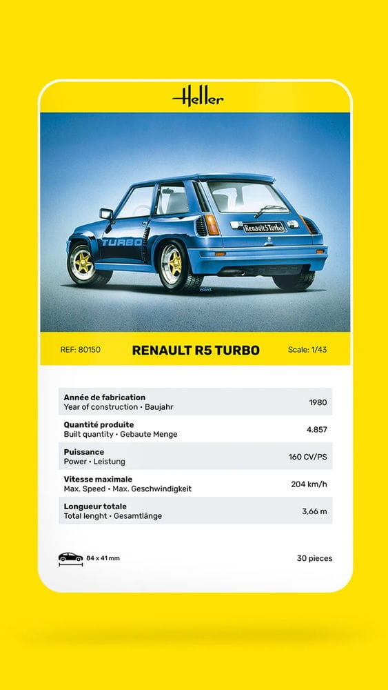 Zdjęcie dodatkowe produktu Renault R5 Turbo 1:43 Heller 80150