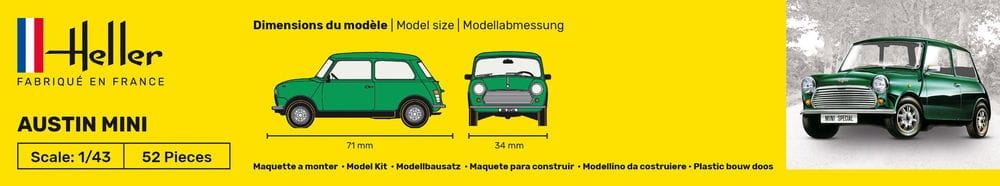 Zdjęcie dodatkowe produktu Mini (Austin Mini) 1:43 Heller 80153